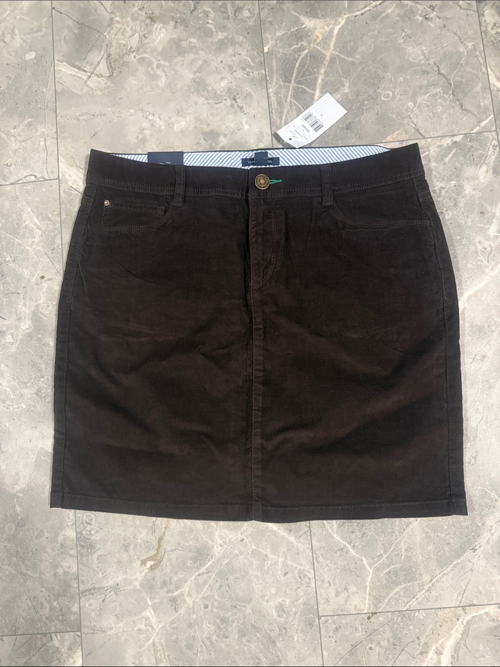 Tommy Hilfiger Brown Corduroy Mini Skirt